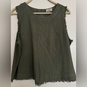 Sage green cropped tank top